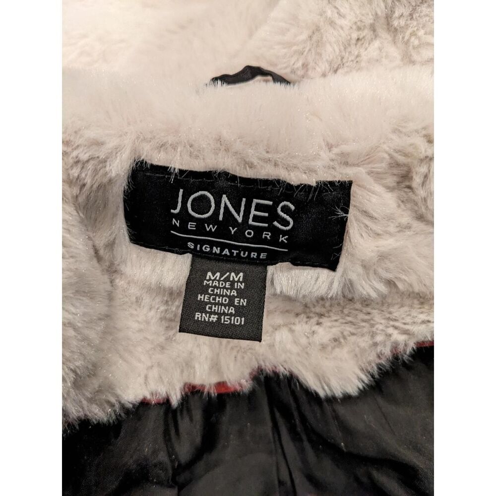 New Jones New York Signature Hooded Jacket Black Full Zip Women’s M Classic - Picture 8 of 10